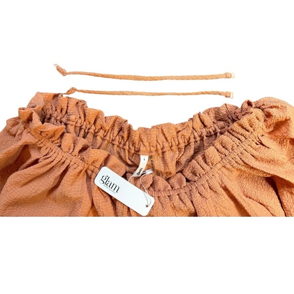 Women's Glam Los Angeles Boho blouse Sz Small bell sleeves - Picture 3 of 9